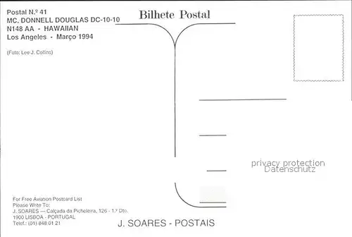 Flugzeuge Zivil Hawaiian Mc. Donnell Douglas DC 10 10 N148AA  Kat. Airplanes Avions