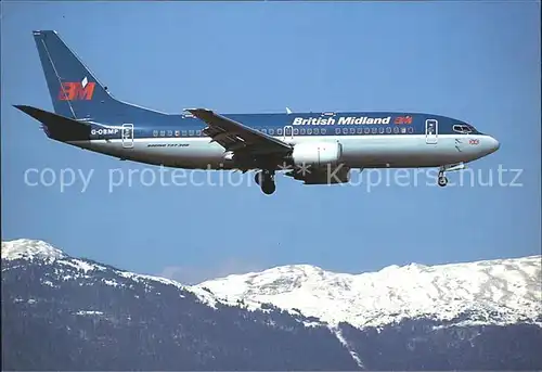 Flugzeuge Zivil British Midland Boeing 737 3Q8 G OBMP Kat. Airplanes Avions