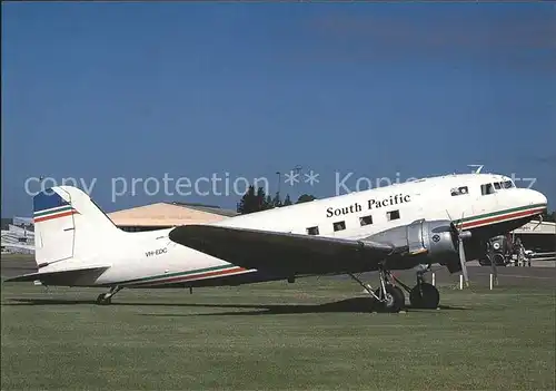 Flugzeuge Zivil South Pacific Douglas DC 3 VH EDC c n 12874 Kat. Airplanes Avions