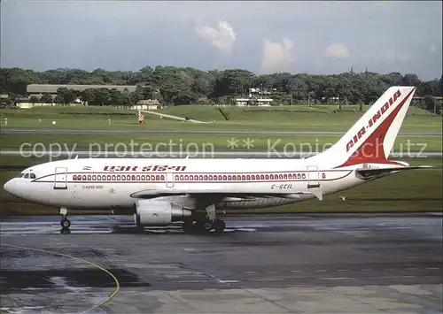 Flugzeuge Zivil Air India A310 324 C GCIL c n 439 Kat. Airplanes Avions
