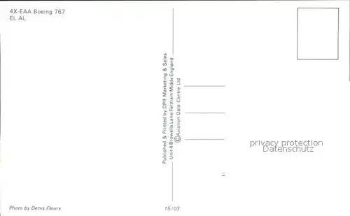 Flugzeuge Zivil EL AL 4X EAA Boeing 767 Kat. Airplanes Avions