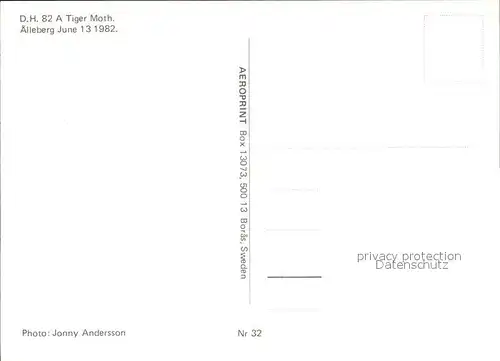 Flugzeuge Zivil D.H. 82 A Tiger Moth SE ATI Kat. Airplanes Avions
