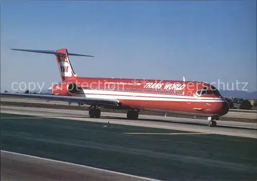 Flugzeuge Zivil Trans World Airlines TWA McDonnell MD 83 N9408  Kat. Airplanes Avions