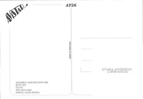 Flugzeuge Zivil Istanbul Airlines TOP AIR B737 2F2 TC IYC  Kat. Airplanes Avions