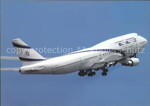 Flugzeuge Zivil El Al Israel Airlines Boeing 747 458 Jerusalem 4X ELD c n 29328 1215 Kat. Airplanes Avions