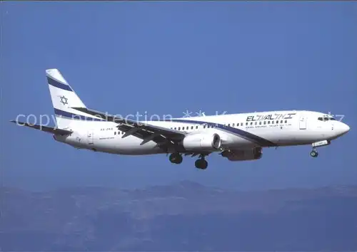 Flugzeuge Zivil El Al Israel Airlines Boeing 737 858 Eilat 4X EKB c n 29958 249 Kat. Airplanes Avions