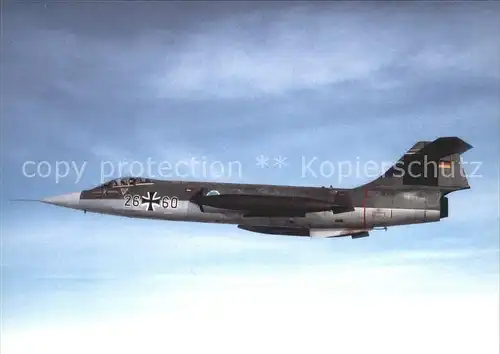 Flugzeuge Militaria Luftwaffe F 104G 26+60 EST 61 Kat. Airplanes Avions