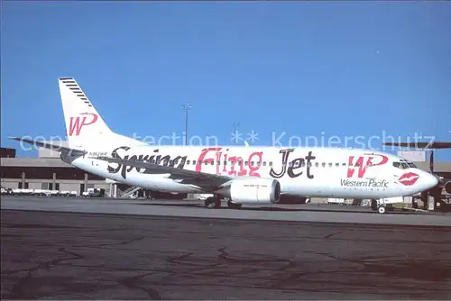 Flugzeuge Zivil Western Pacific Spring Fling Jet Boeing 737 300 N962WP Kat. Airplanes Avions