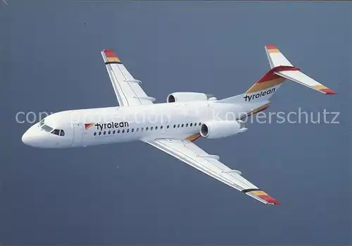 Flugzeuge Zivil Tyrolean Airways Fokker 70 OE LFG c n 11549 Kat. Airplanes Avions