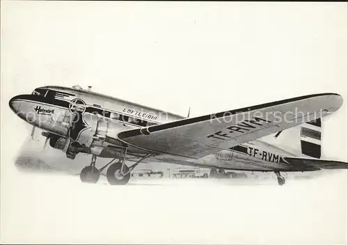 Flugzeuge Zivil Loftleidir DC 3 TF RVM c n 13057 Kat. Airplanes Avions