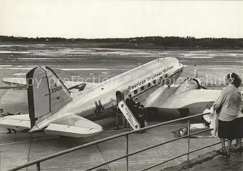 Flugzeuge Zivil American Overseas Airlines DC 3 N25686 c n 2217 Kat. Airplanes Avions