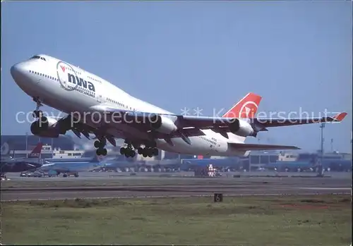 Flugzeuge Zivil Northwest Airlines Boeing 747 451 N670US c n 24225 804 Kat. Airplanes Avions