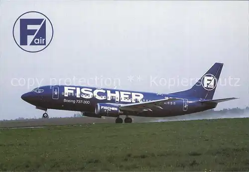 Flugzeuge Zivil Fischer Air Boeing 737 300 Kat. Airplanes Avions