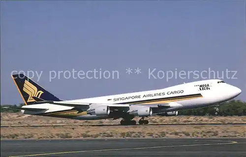 Flugzeuge Zivil Singapore Airlines Cargo Boeing 747 412F 9V SFE c n 28263 1094 Kat. Airplanes Avions