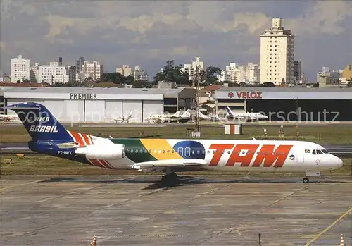 Flugzeuge Zivil TAM Fokker 100 PT MRX c n 11341 Kat. Airplanes Avions