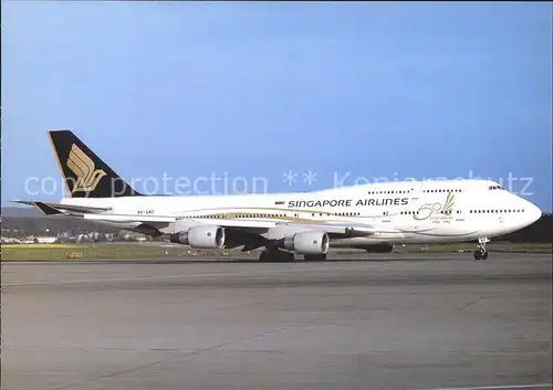 Flugzeuge Zivil Singapore Airlines Boeing 747 412 9V SMZ c n 26549 1030 Kat. Airplanes Avions