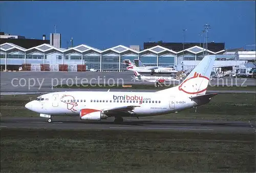 Flugzeuge Zivil BMI Baby Boeing 737 500 G BVZH Birmingham Airport  Kat. Airplanes Avions