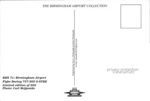 Flugzeuge Zivil Flybe Boeing 737 300 G STRE Birmingham Airport  Kat. Airplanes Avions