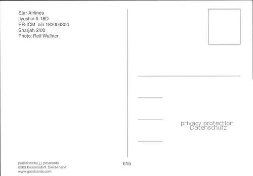 Flugzeuge Zivil Star Airlines Ilyushin II 18D ER ICM c n  Kat. Airplanes Avions