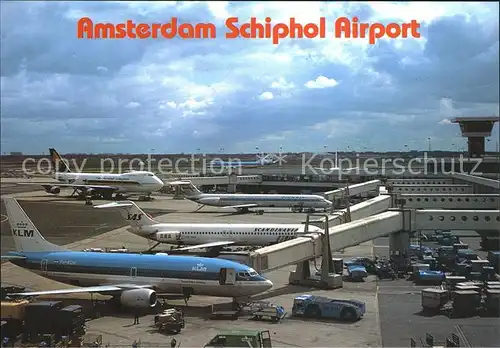 Flughafen Airport Aeroporto Amsterdam Schiphol Flugzeuge KLM SAS  Kat. Flug