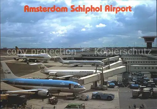 Flughafen Airport Aeroporto Amsterdam Schiphol Flugzeuge KLM SAS  Kat. Flug