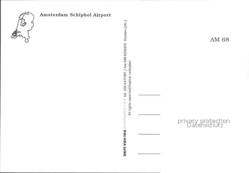 Flughafen Airport Aeroporto Amsterdam Schiphol Flugzeuge KLM SAS  Kat. Flug