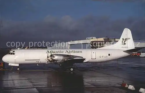 Flugzeuge Zivil Atlantic Airlines Lockheed L188A Electra G FIJV Cn1129 Kat. Airplanes Avions
