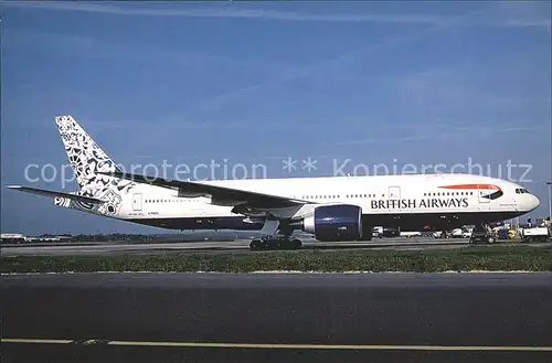 Flugzeuge Zivil British Airways Boeing 777 236 G RAES c n 27491 76 Kat. Airplanes Avions