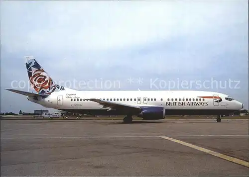Flugzeuge Zivil British Airways Chelsey rose colours Boeing 737 400 G DOCG Kat. Airplanes Avions
