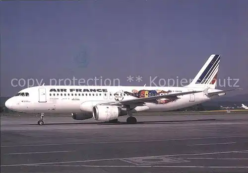 Flugzeuge Zivil Air France Worldcup 98 colours Airbus A320 211 F GFKM c n 102 Kat. Airplanes Avions