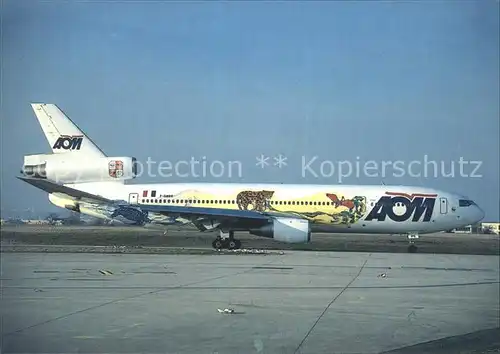 Flugzeuge Zivil AOM Special WWF Livery DC 10 30 F GNDC c n 47849 213 Kat. Airplanes Avions