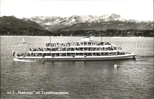 Motorschiffe M.S. Seeshaupt Zugspitzpanorama Kat. Schiffe
