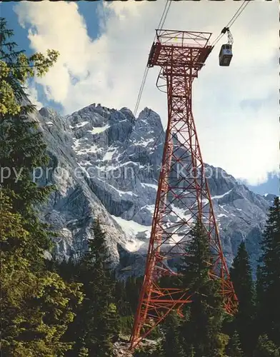 Zugspitzbahn Seilbahn Stuetze II Zugspitzgipfel Kat. Eisenbahn