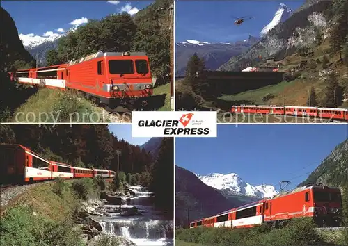 Eisenbahn Glacier Express Brig Zermatt Strecke  Kat. Eisenbahn