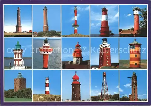 Leuchtturm Lighthouse Nordsee Borkum Norderney Wangerooge Alte Weser  Kat. Gebaeude