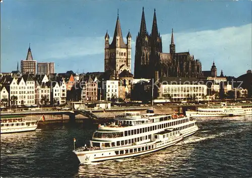 Motorschiffe M.S. Rhein Koeln am Rhein  Kat. Schiffe