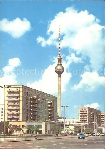 Fernsehturm Funkturm UKW Turm Berlin Karl Marx Allee Kat. Gebaeude