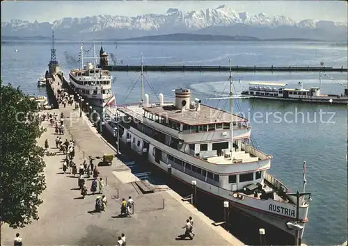 Motorschiffe Austria Konstanz am Bodensee Hafen Saentisgruppe Kat. Schiffe