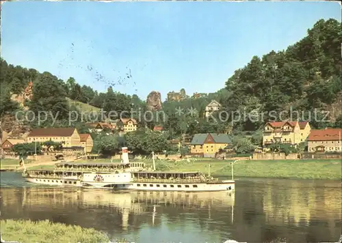 Dampfer Seitenrad Dresden Rathen Talwaechter Lokomotive Lamm  Kat. Schiffe