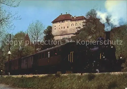 Lokomotive Sensetal Dampf Bahn Bern Schloss Laupen Kat. Eisenbahn