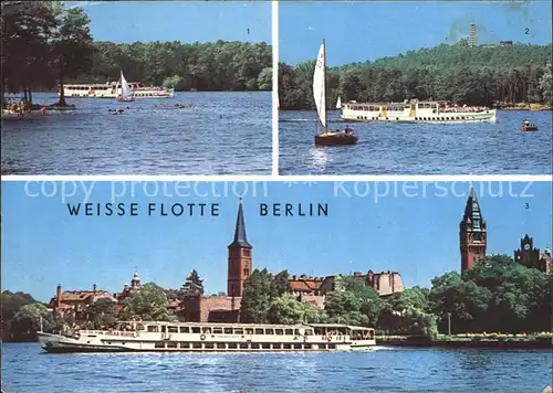 Motorschiffe Mueggelberge Mueggelsee Koepenicker Becken Weisse Flotte Berlin  Kat. Schiffe