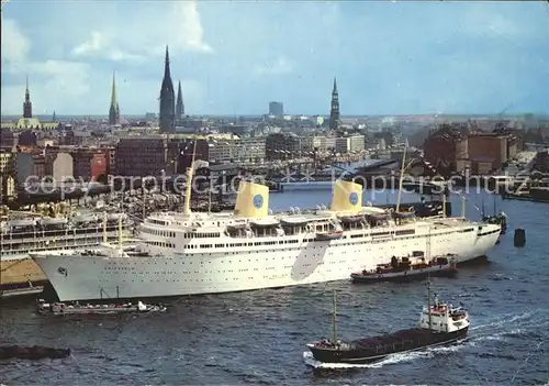 Dampfer Oceanliner Gripsholm Hamburg Hafen Kat. Schiffe