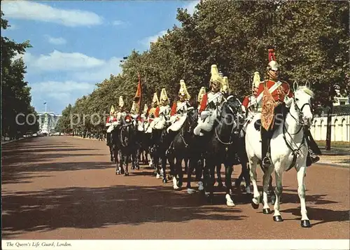 Leibgarde Wache Queen s Life Guard Horse Guards Whitehall London Kat. Polizei