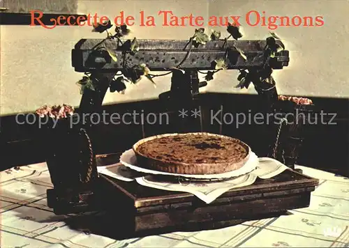 Lebensmittel Recette Tarte aux Oignons Kat. Lebensmittel