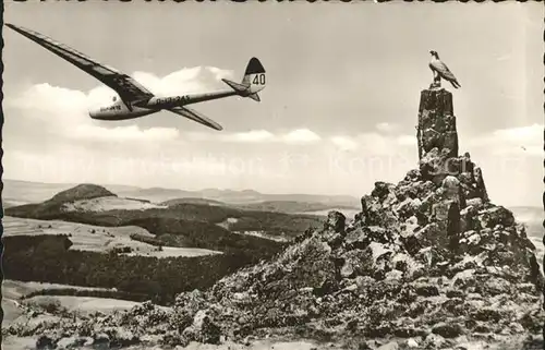 Segelflug Wasserkuppe Rhoen Fliegerdenkmal  Kat. Flug