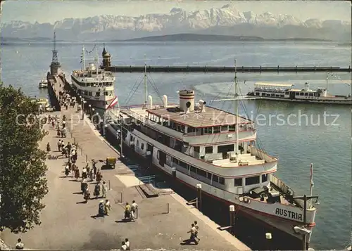 Motorschiffe Austria Konstanz Bodensee Hafen Saentisgruppe Kat. Schiffe