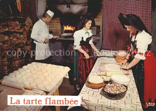 Baeckerhandwerk Trachten Tarte Flambee Flammekueche Kat. Handwerk