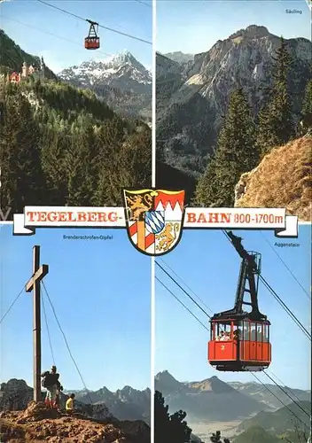 Seilbahn Tegelberg Saeuling Aggenstein Branderschrofen Gipfel Kat. Bahnen