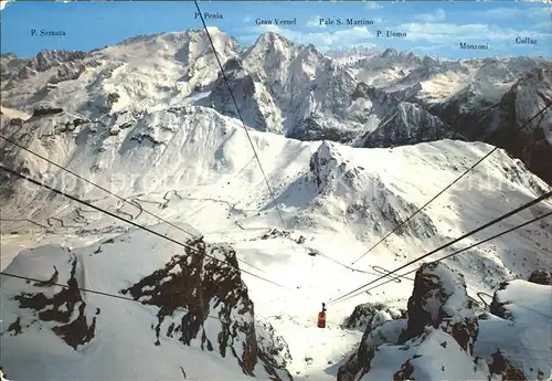 Seilbahn Dolomiti Passo Pordoi Marmolada Gran Vernel  Kat. Bahnen