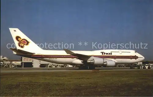Flugzeuge Zivil Thai Boeing 747 400 Kat. Airplanes Avions